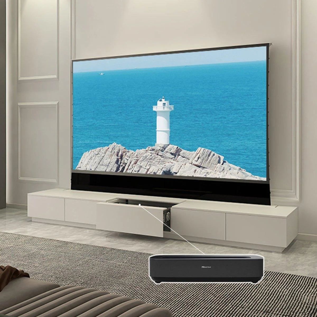 VIVIDSTORM Motorised Laser TV Cabinet Monte Carlo
