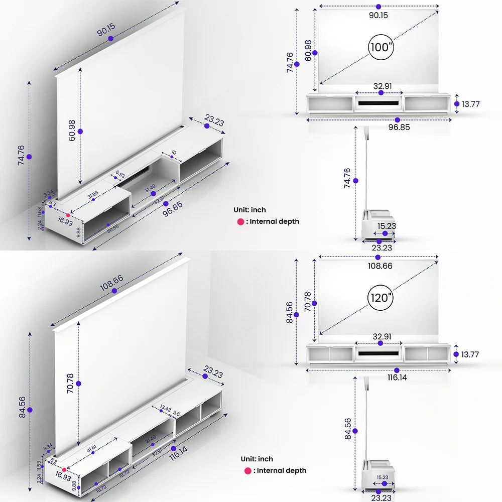 AWOL Vision Vanish Laser TV - CABINET ONLY
