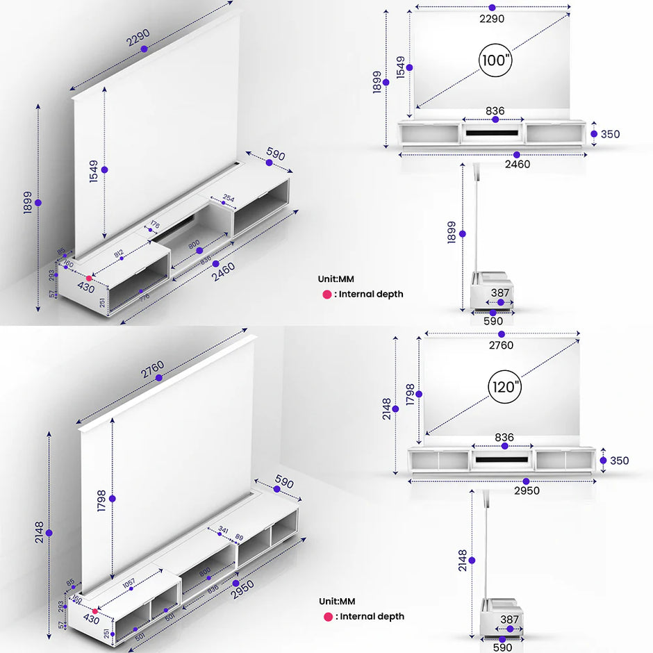 AWOL Vision Vanish Laser TV - CABINET ONLY